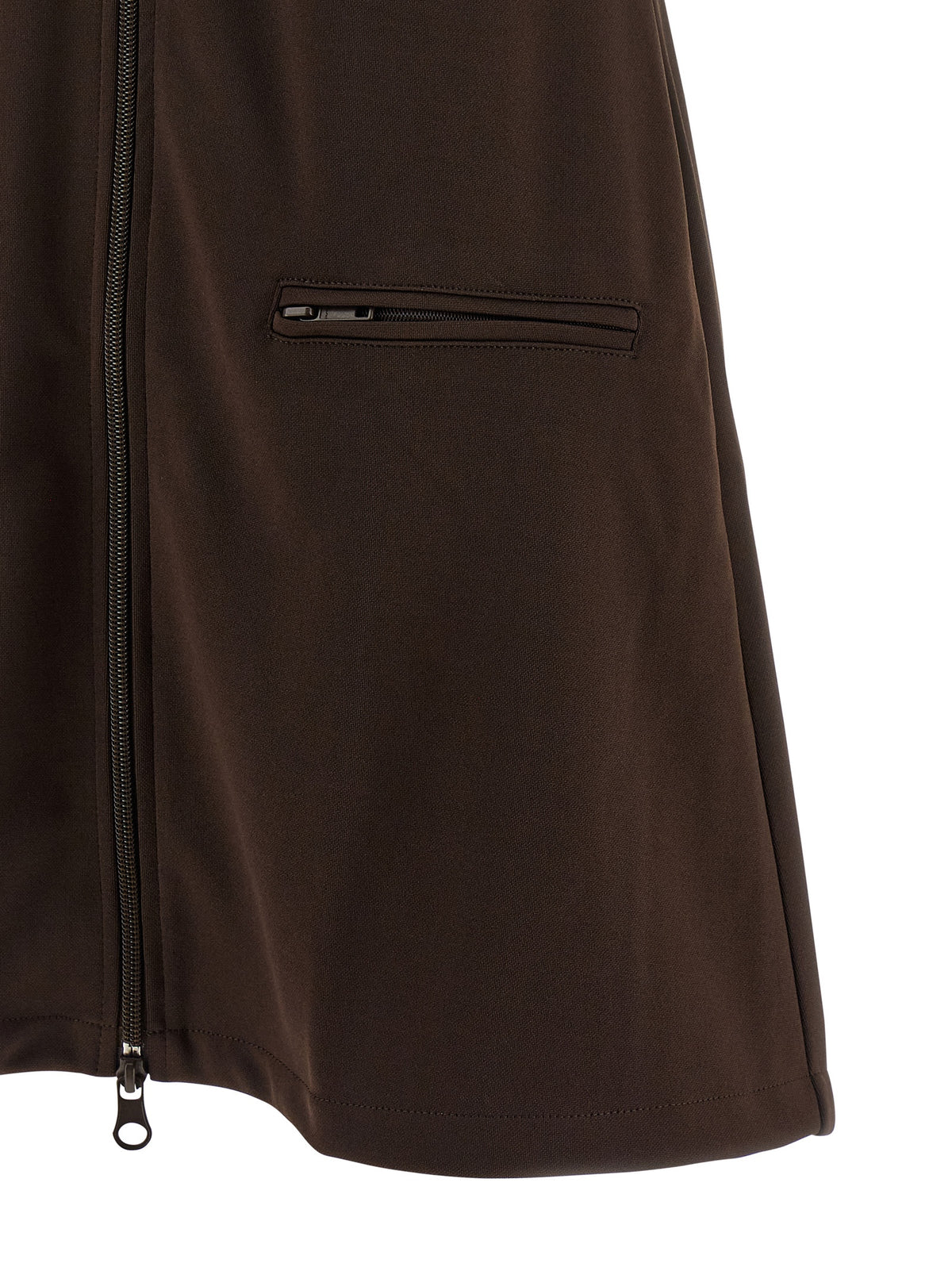 Courrèges Kurzes Braunes Kleid Aus Polyester
