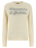 MC2 Saint Barth Weiße Wollstrickjacke