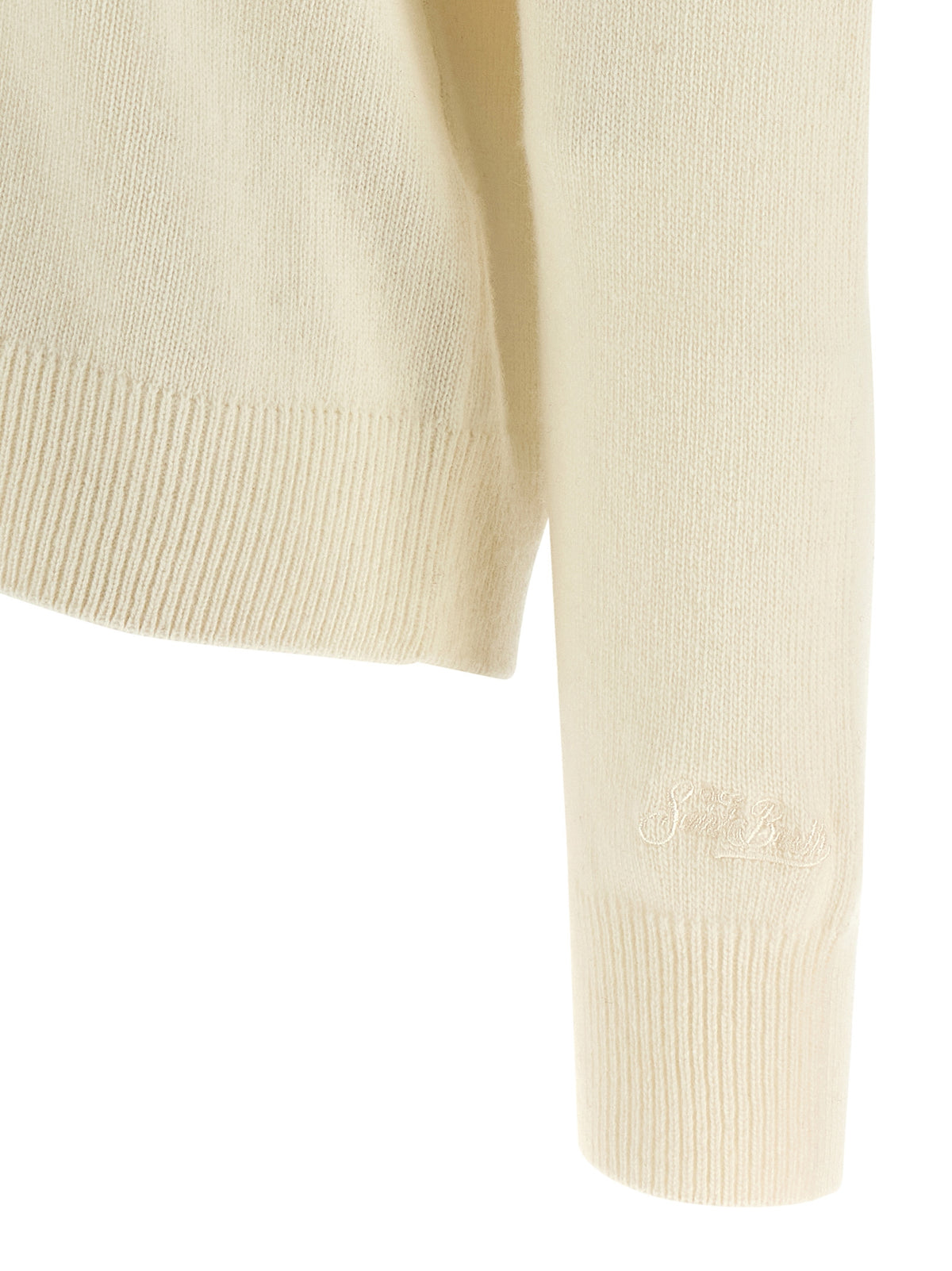 MC2 Saint Barth Weiße Wollstrickjacke