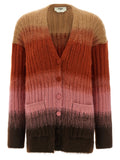 Fendi Mehrfarbige Wollstrickjacke