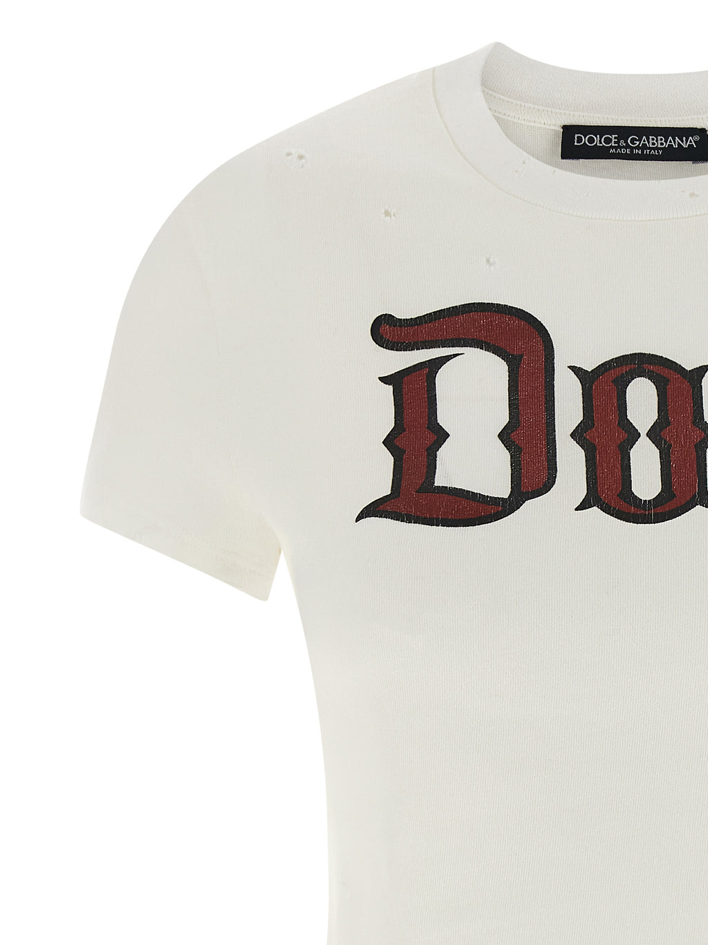 Dolce & Gabbana Weißes Baumwoll-T-Shirt