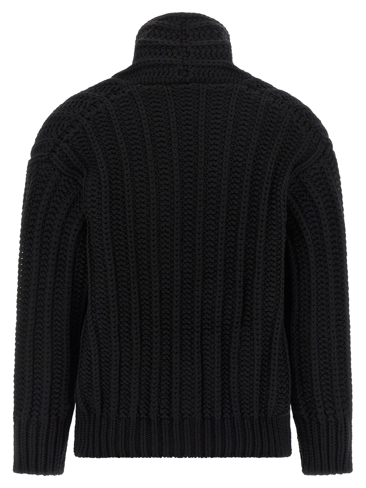 Dolce & Gabbana Schwarzer Cardigan aus Schurwolle