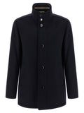 Hugo Boss Blauer Wollmantel