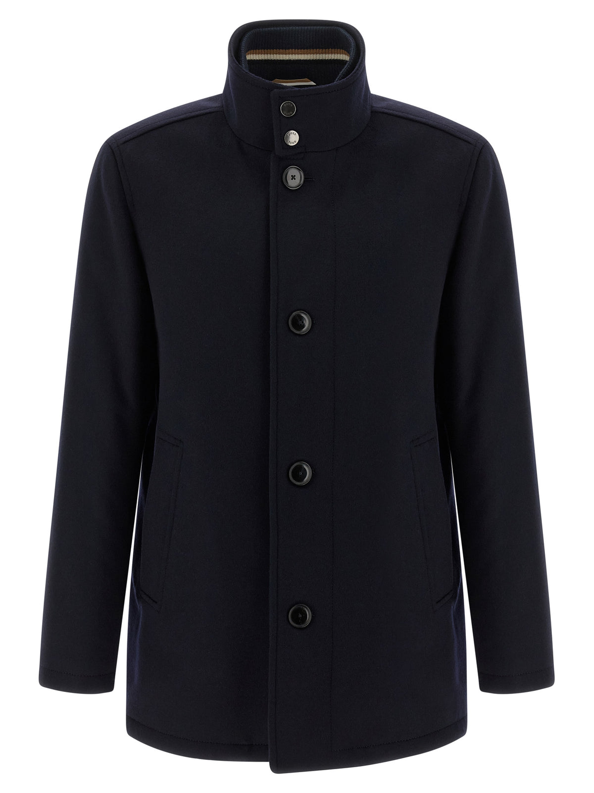 Hugo Boss Blauer Wollmantel