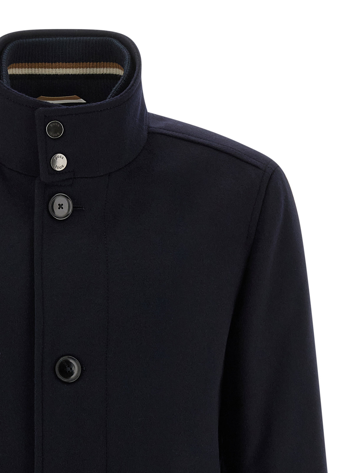 Hugo Boss Blauer Wollmantel