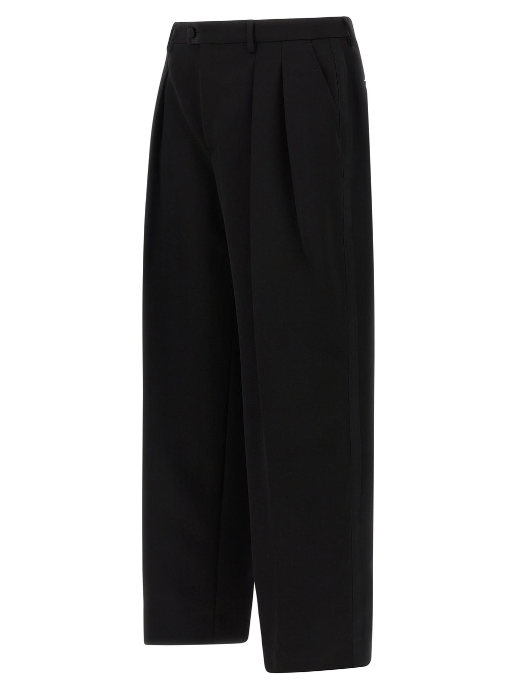Dolce & Gabbana Schwarze Hose aus reiner Schurwolle