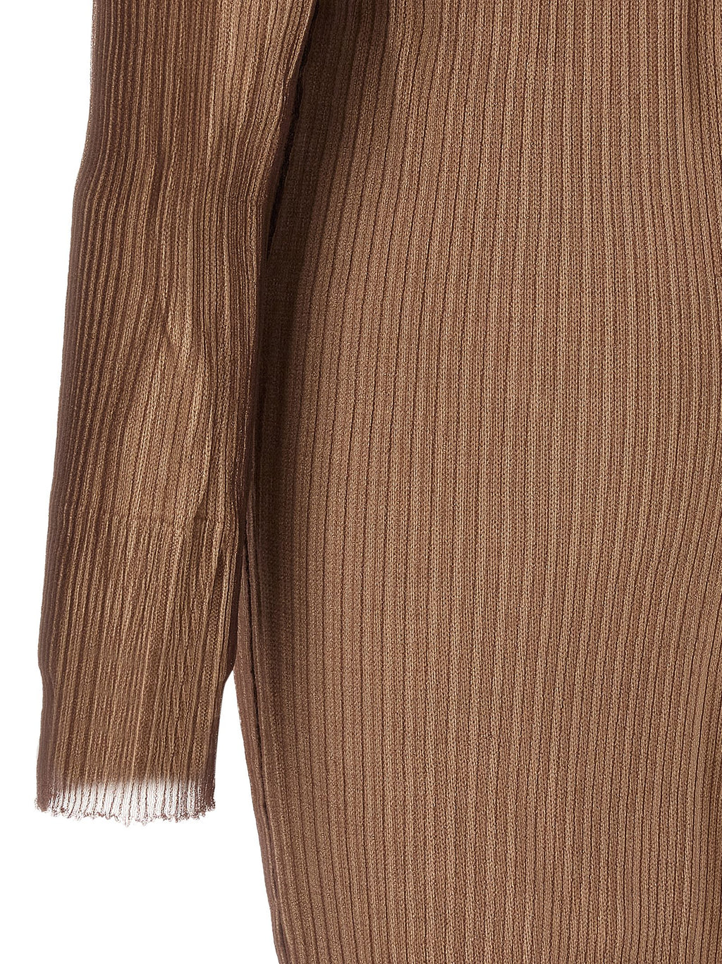 MM6 Maison Margiela Beige Polyamid Midikleid