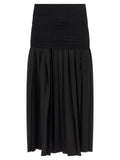 MM6 Maison Margiela Schwarzer Midirock aus Polyester