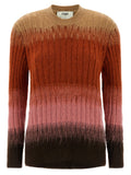 Fendi Mehrfarbige Wollstrickjacke