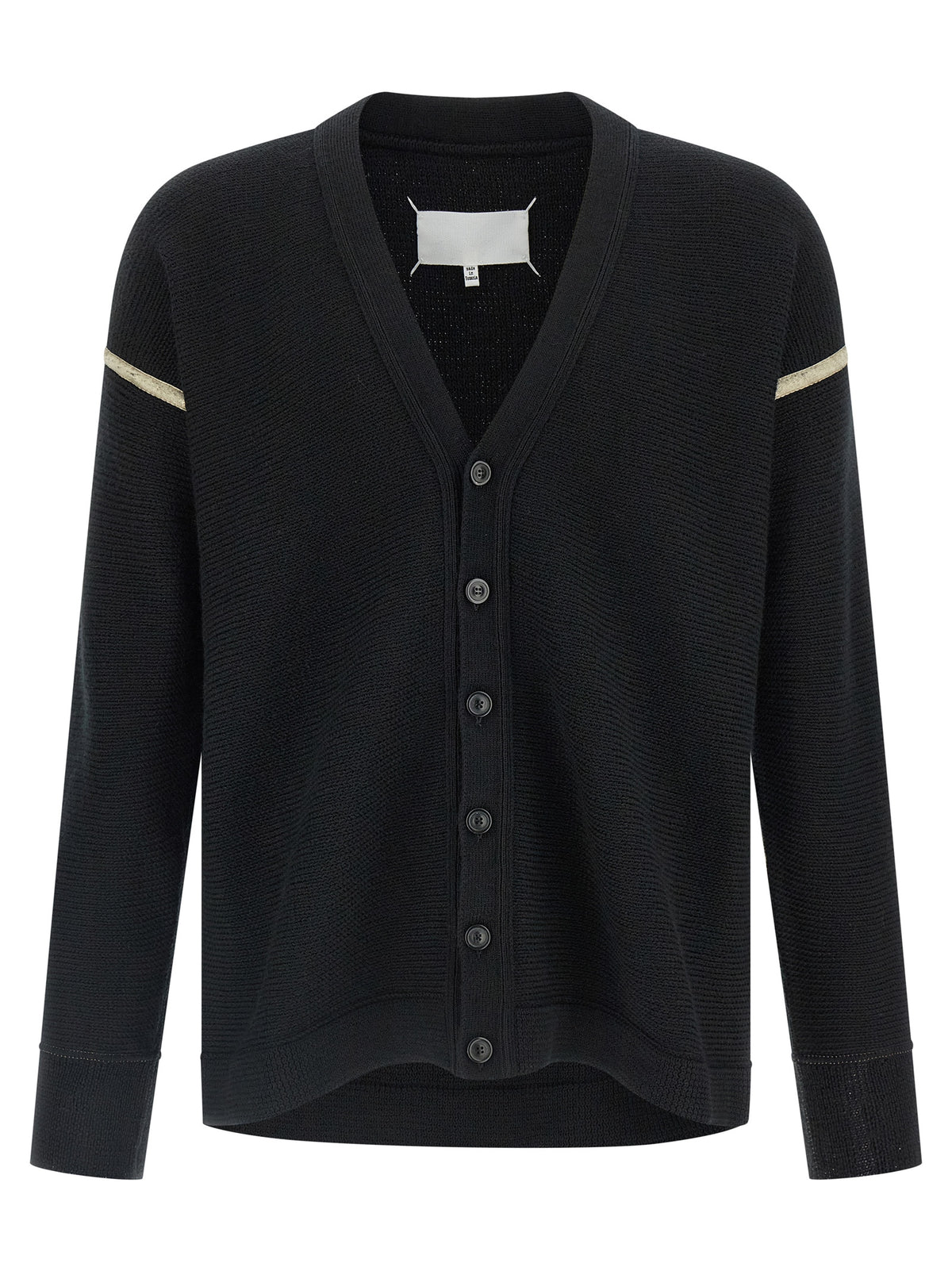 Maison Margiela Schwarzer Cardigan aus Schurwolle