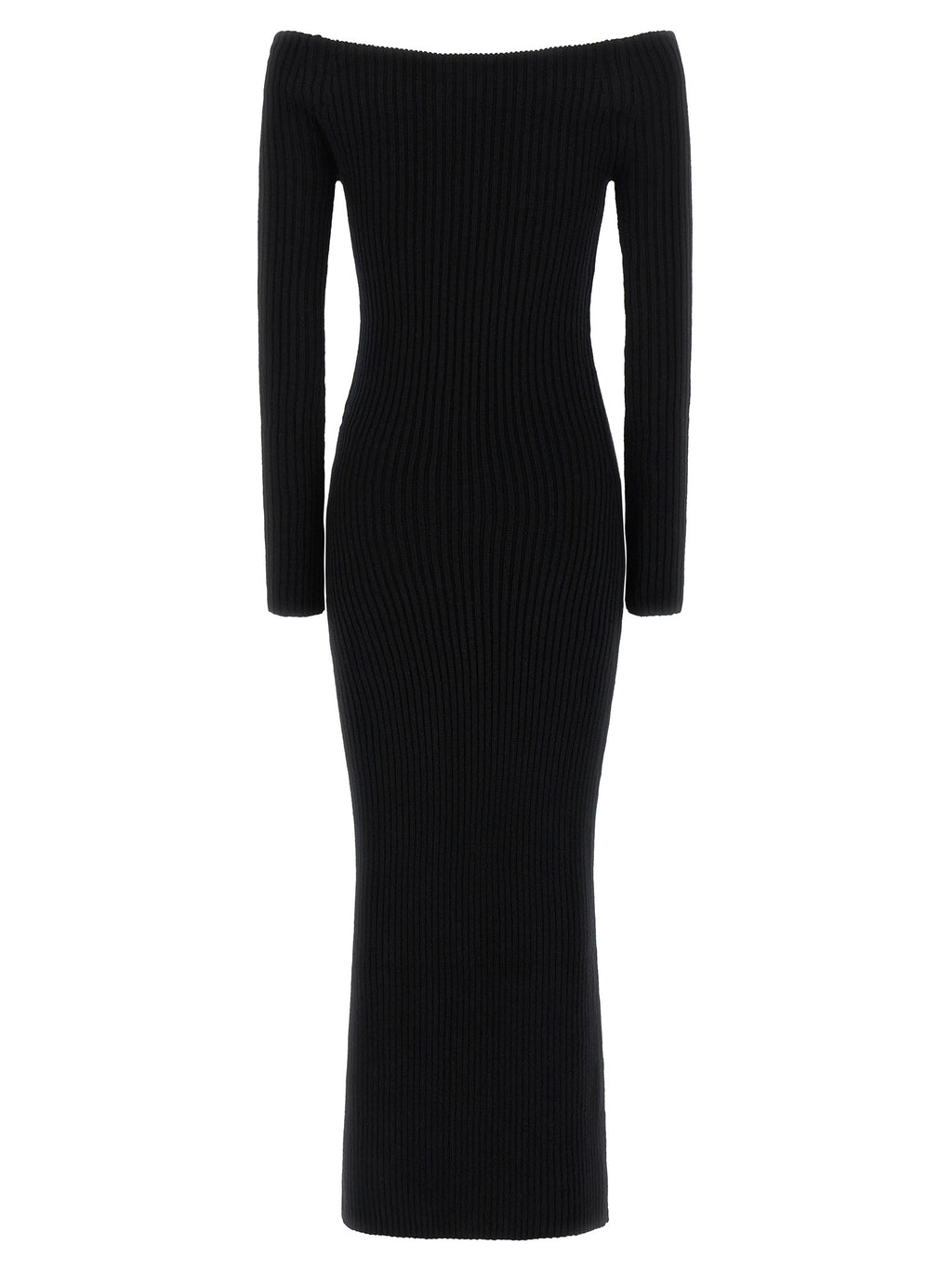 Max Mara Langes Wollkleid in Schwarz