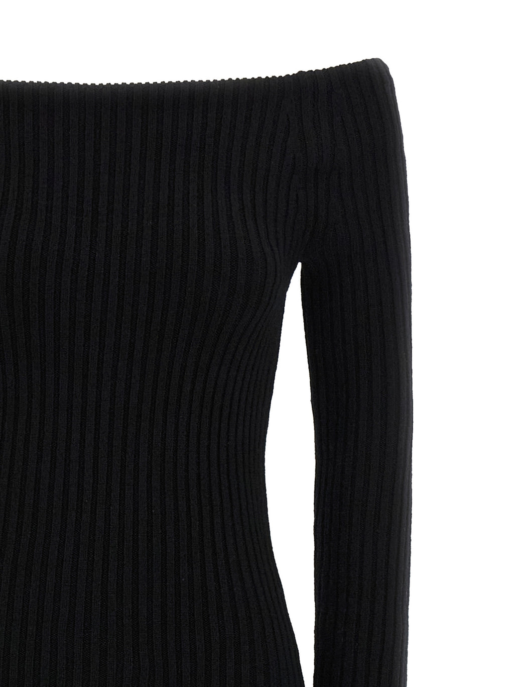 Max Mara Langes Wollkleid in Schwarz