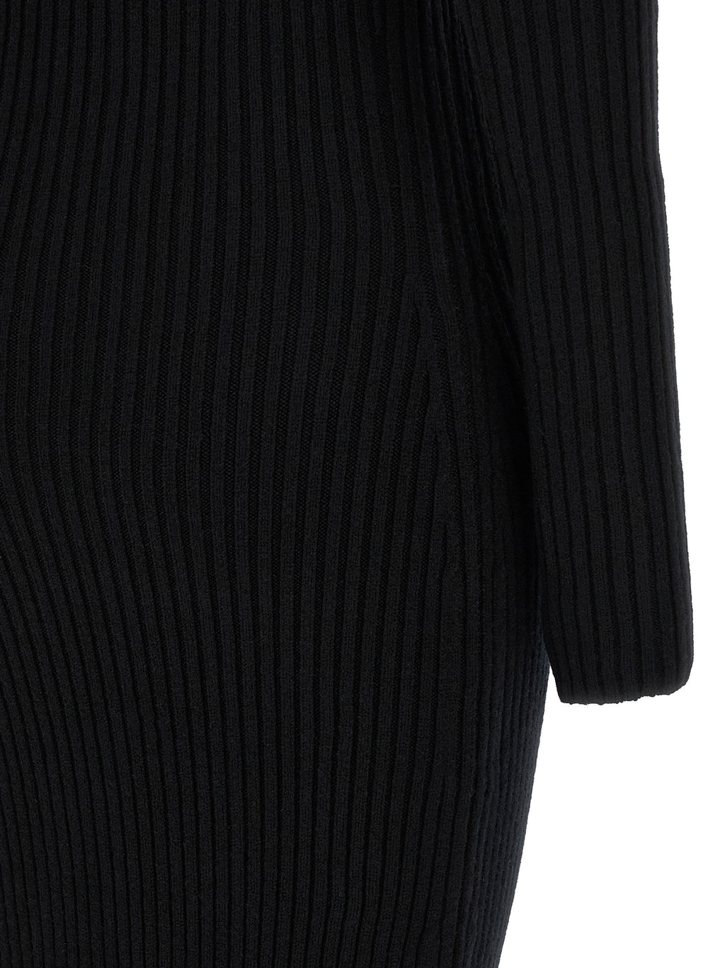 Max Mara Langes Wollkleid in Schwarz