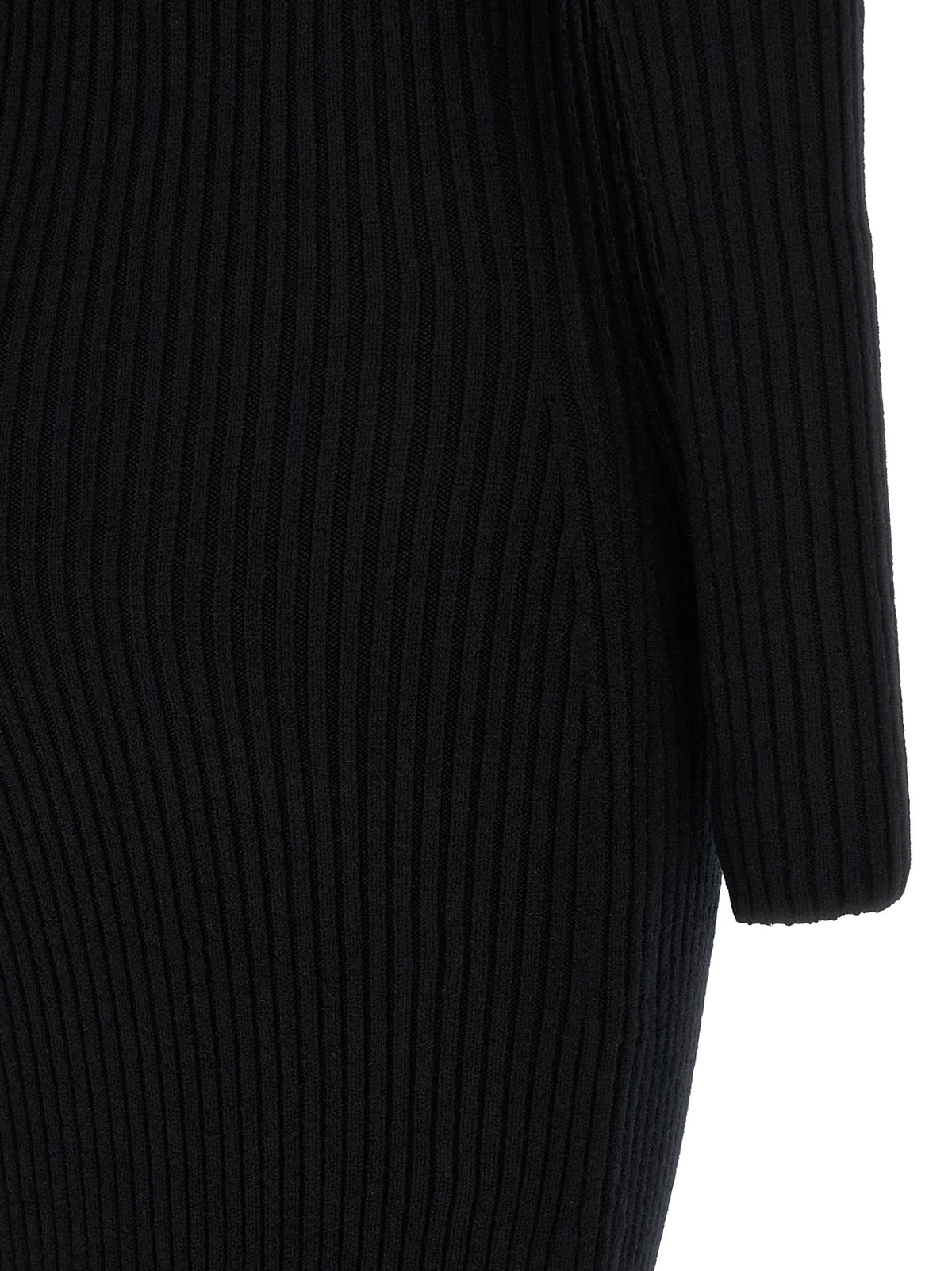 Max Mara Langes Wollkleid in Schwarz