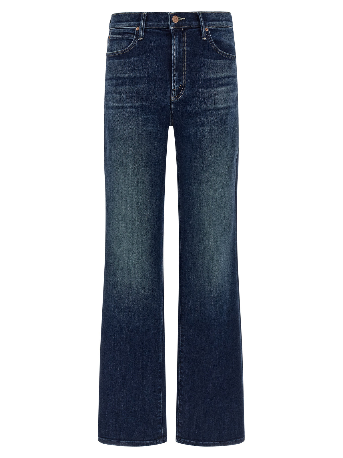 Mother Denim Blaue Jeans aus Baumwolle im geraden Schnitt