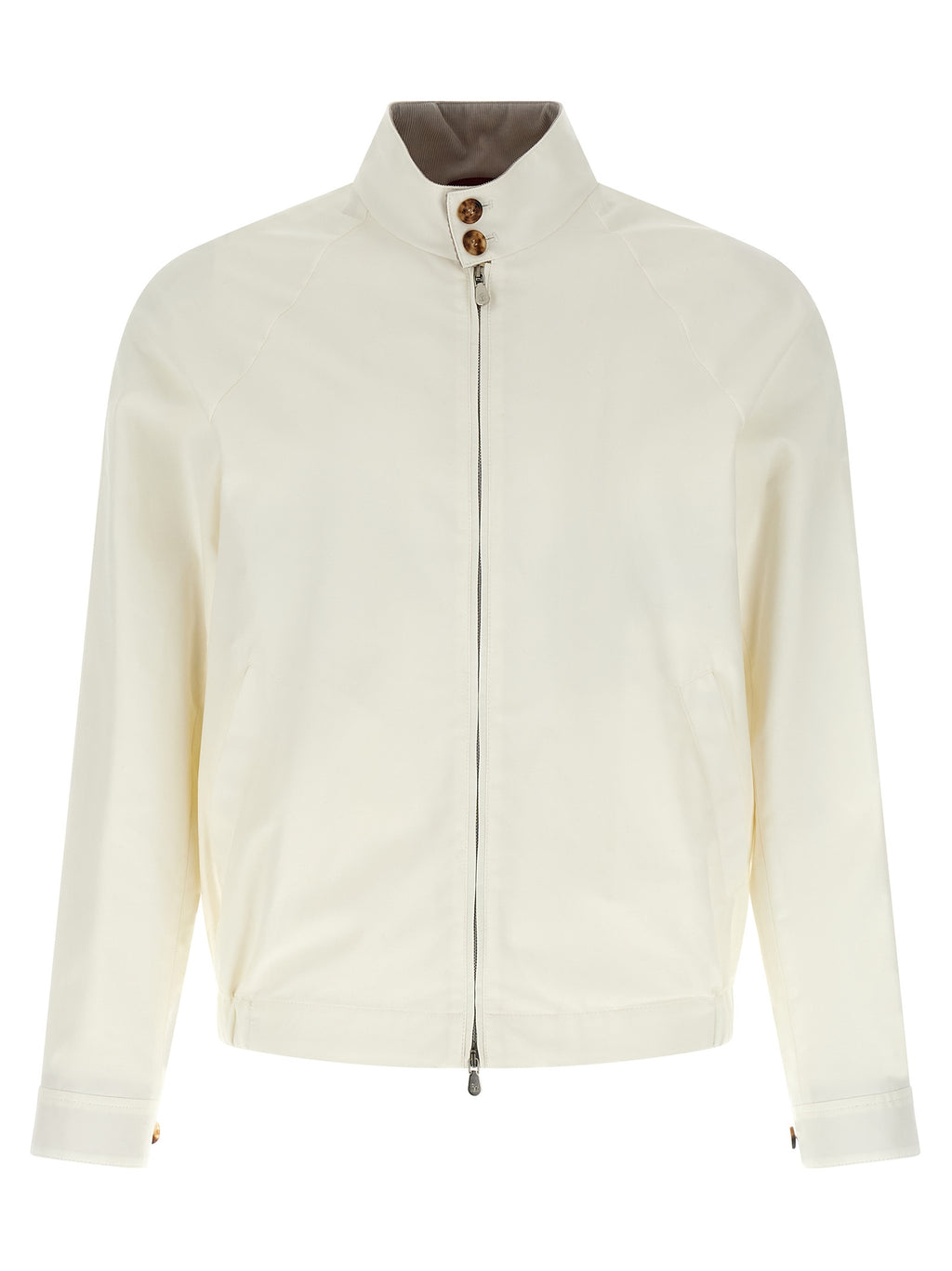 Brunello Cucinelli Weiße Baumwolljacke in voller Länge