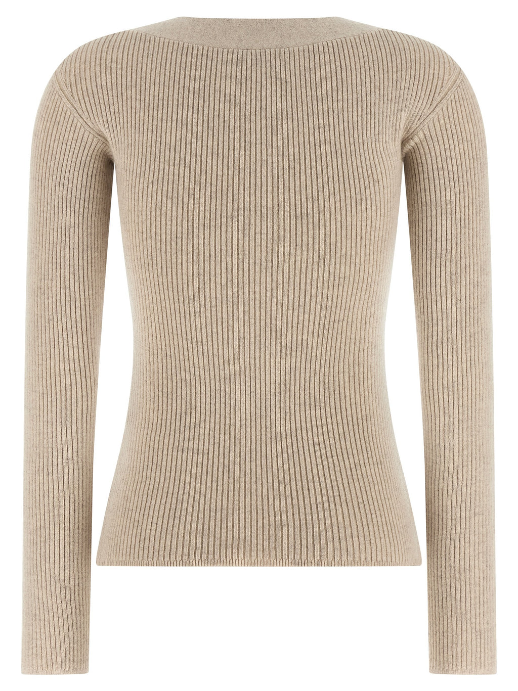 Max Mara Beige Wollstrickjacke