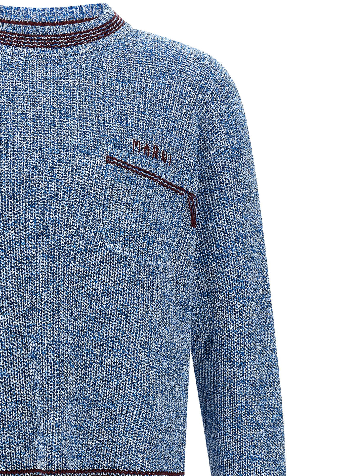 Marni Blauer Baumwollcardigan