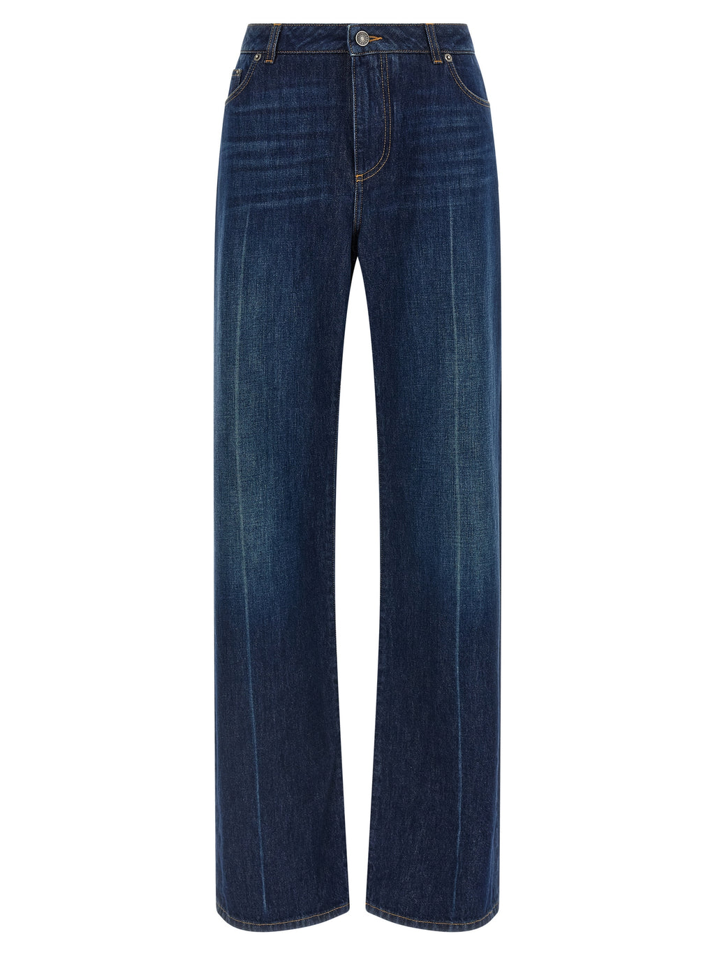 Dolce & Gabbana Blaue Jeans aus Baumwolle im geraden Schnitt