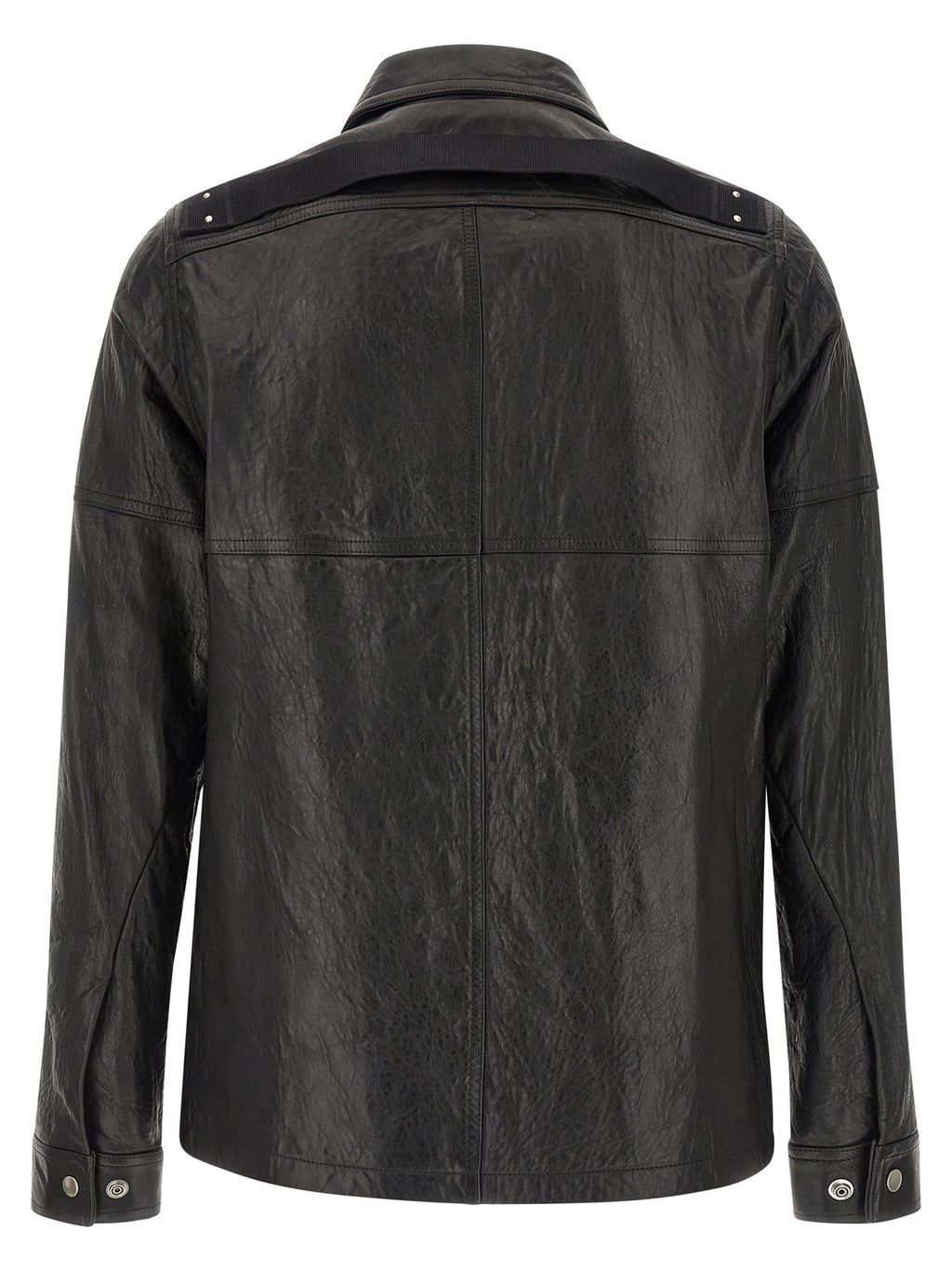 Rick Owens Schwarze Lammlederjacke