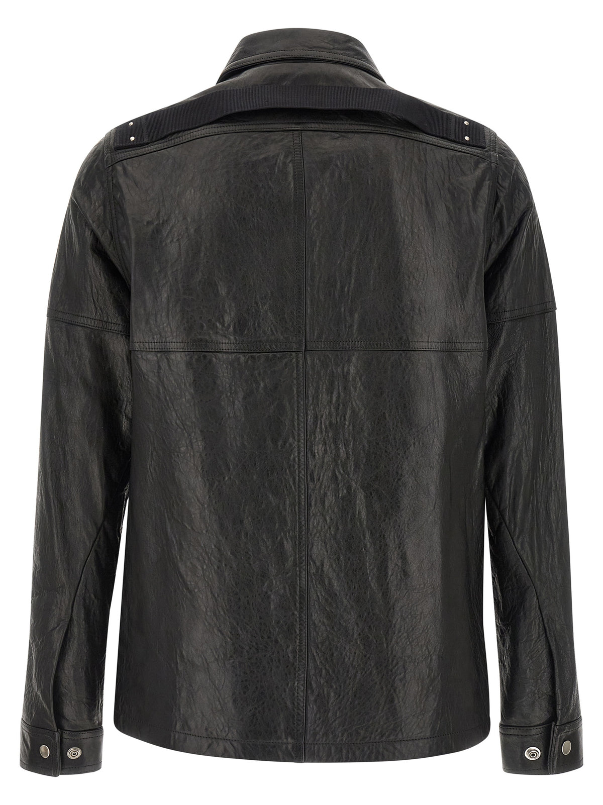 Rick Owens Schwarze Lammlederjacke