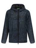 Hugo Boss Blaue Gummibeschichtete Jacke