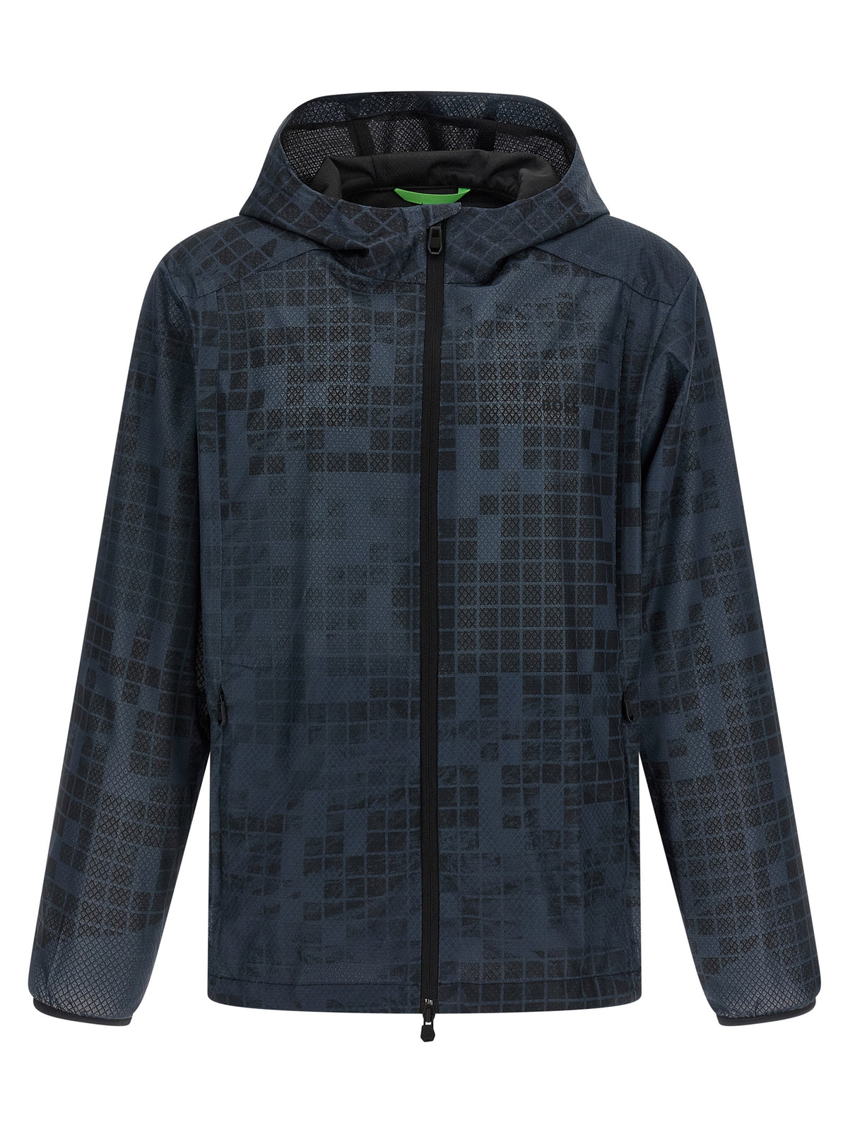Hugo Boss Blaue Gummibeschichtete Jacke