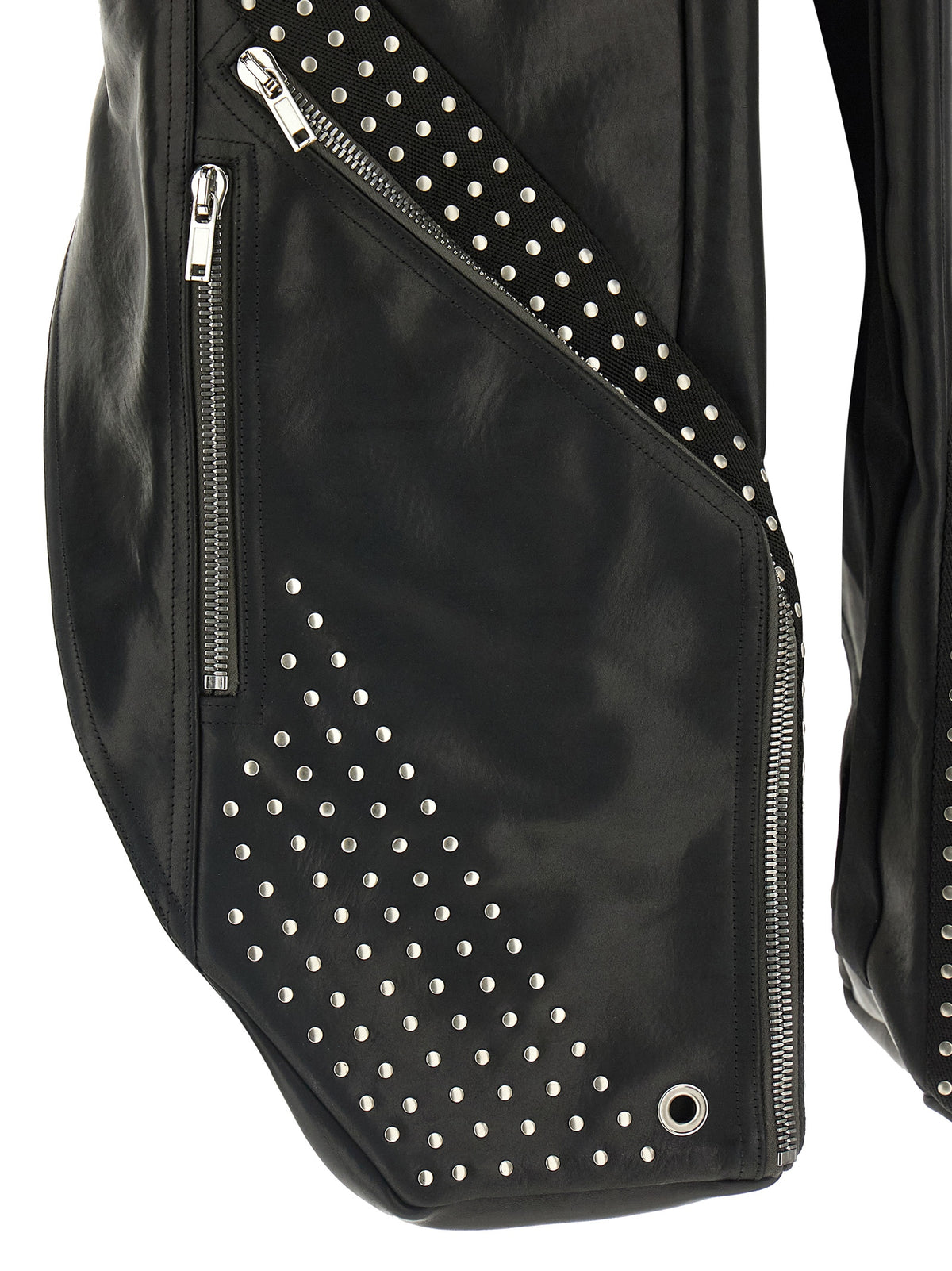 Rick Owens Ärmellose Jacke aus schwarzem Bullenleder