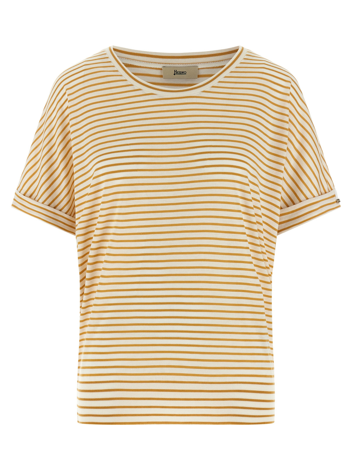Herno Zweifarbiges Lyocell-T-Shirt