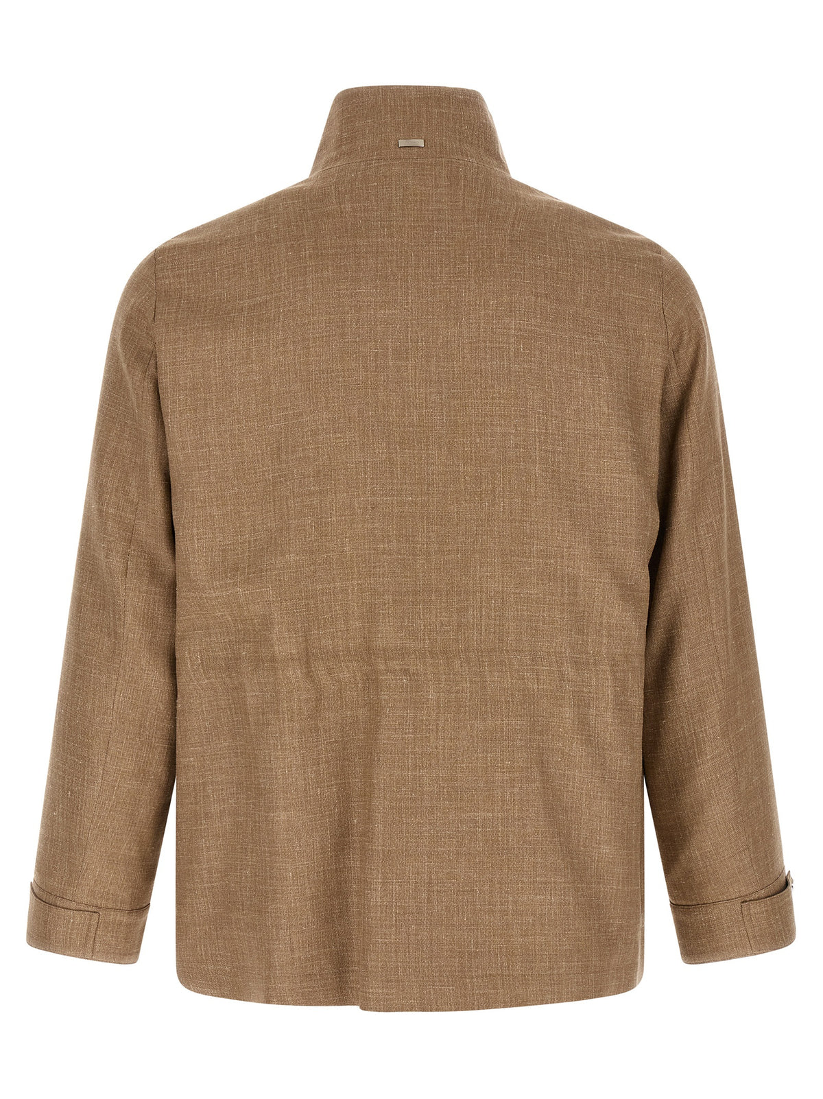 Herno Beige Wollmantel Lang