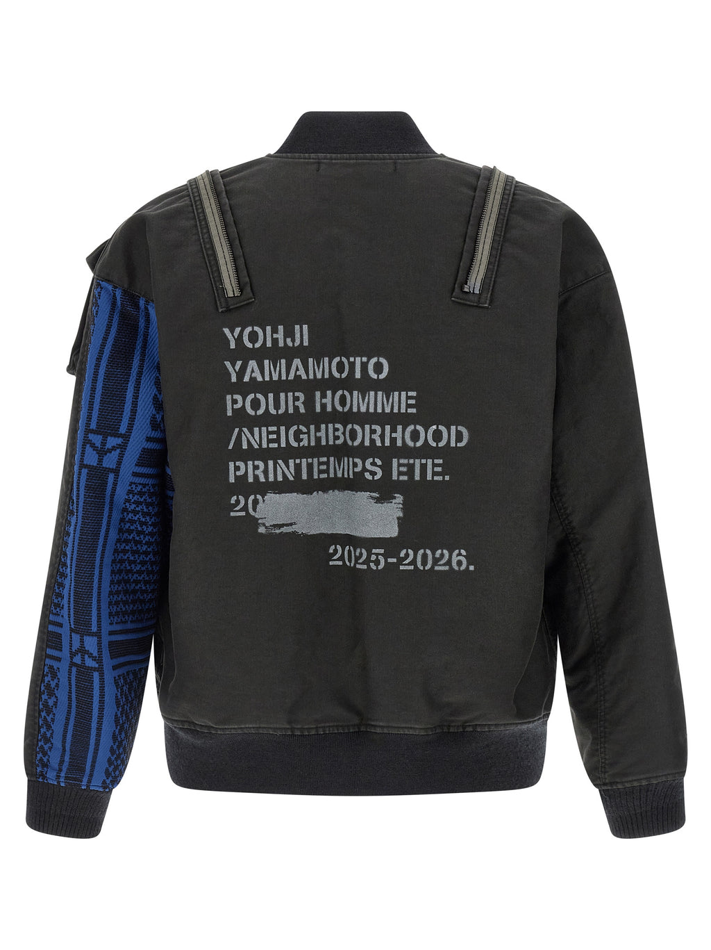Yohji Yamamoto Schwarzer Bomber aus Baumwolle