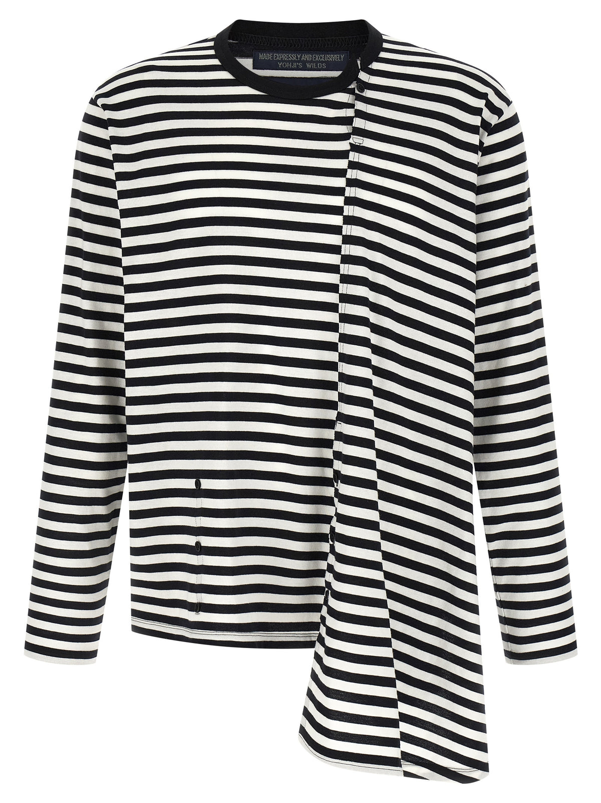 Yohji Yamamoto Baumwoll-Cardigan in Zweifarbenoptik