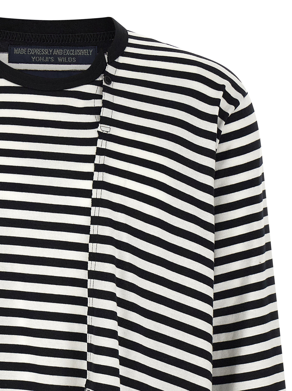 Yohji Yamamoto Baumwoll-Cardigan in Zweifarbenoptik