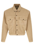 Entire Studios Beige Cotton Denim Jacket