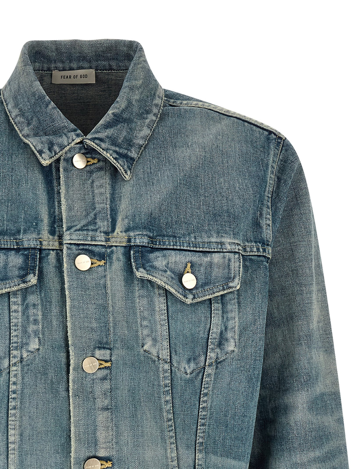 Fear Of God Blaue Jeansjacke aus Baumwolle