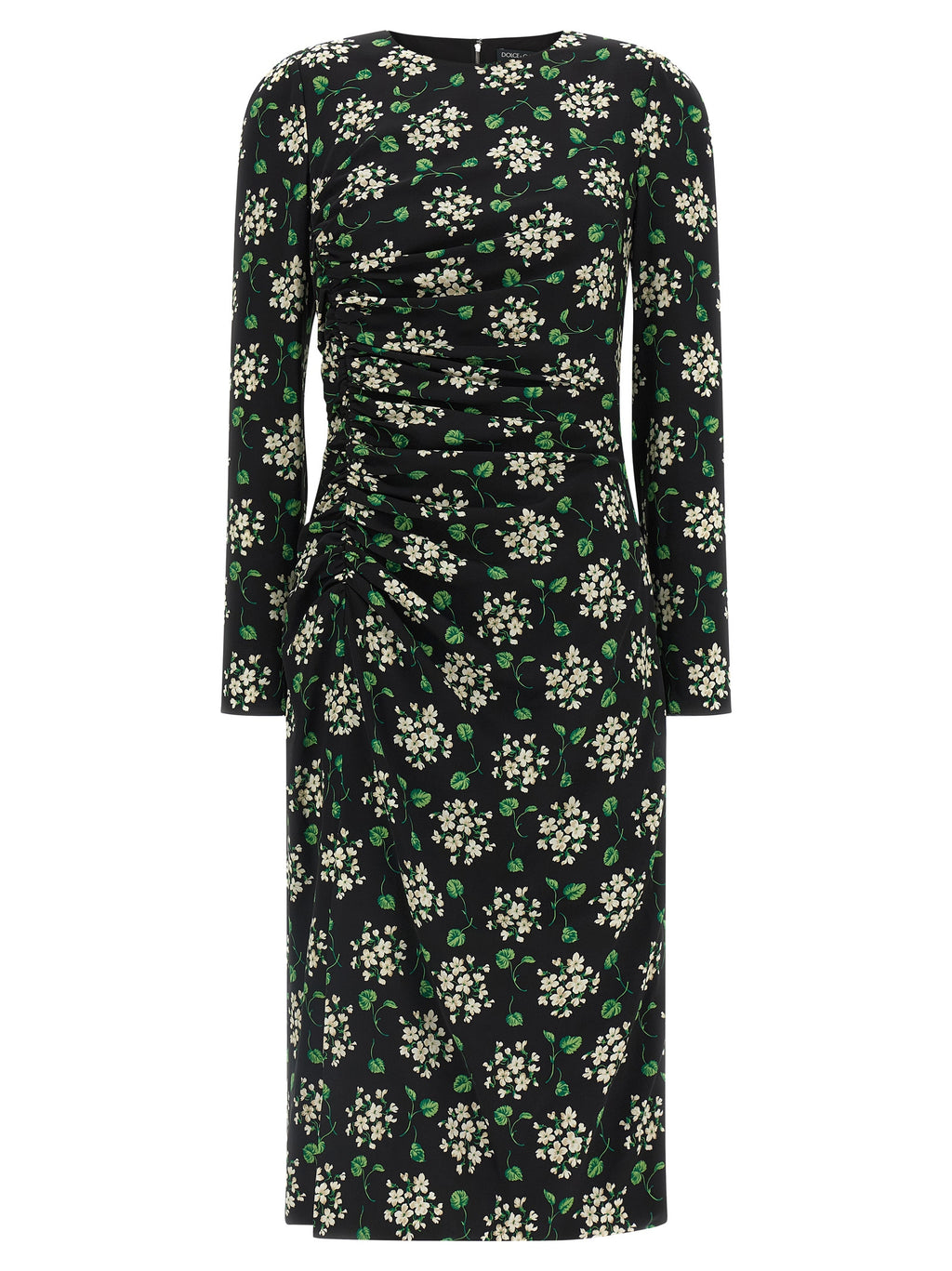 Dolce & Gabbana Schwarzes Midikleid aus Synthetik