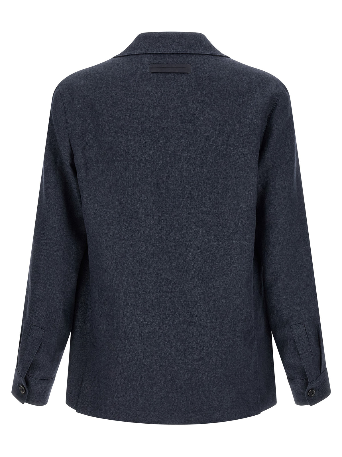 ZEGNA Blaue Leinen-Jacke in voller Länge