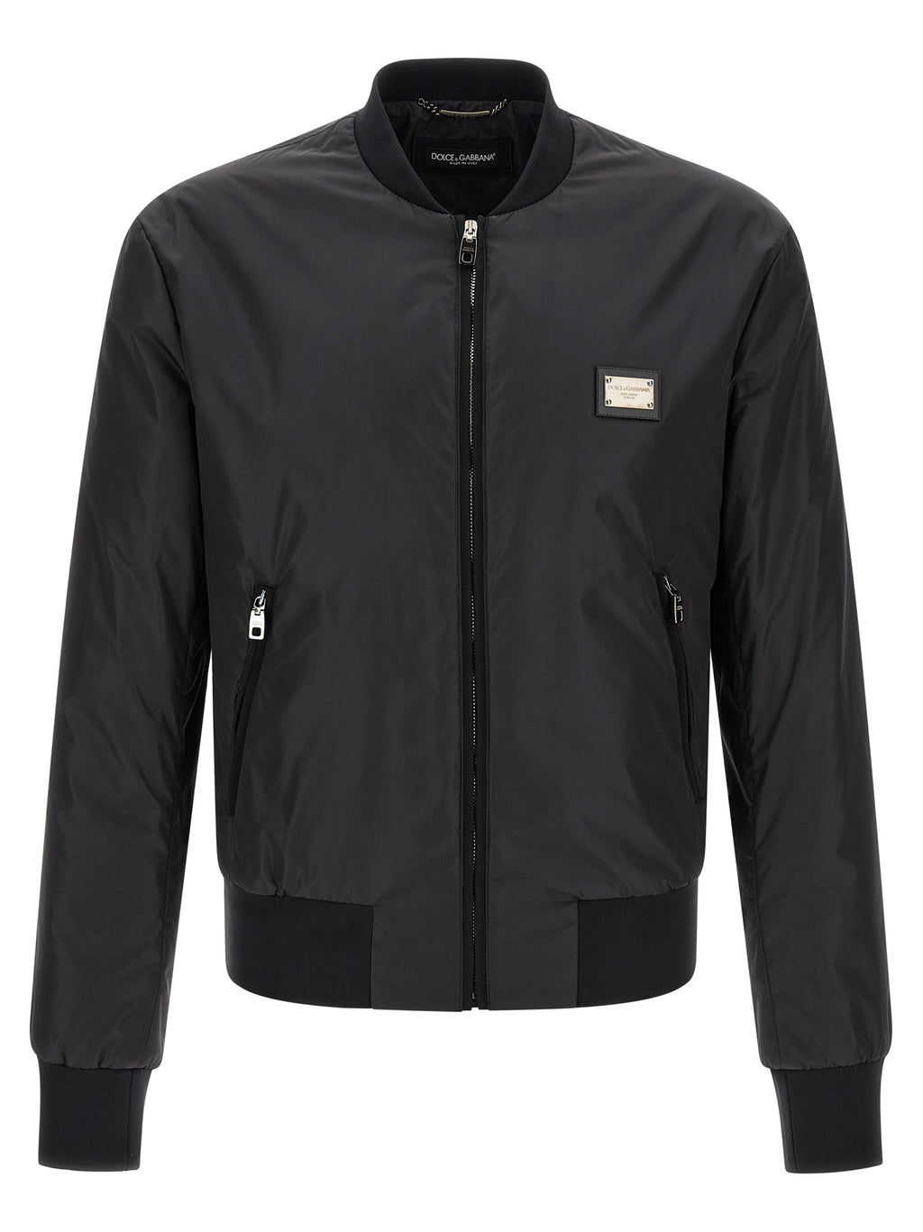Dolce & Gabbana Schwarzer Bomber aus Polyamid