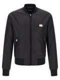 Dolce & Gabbana Schwarzer Bomber aus Polyamid