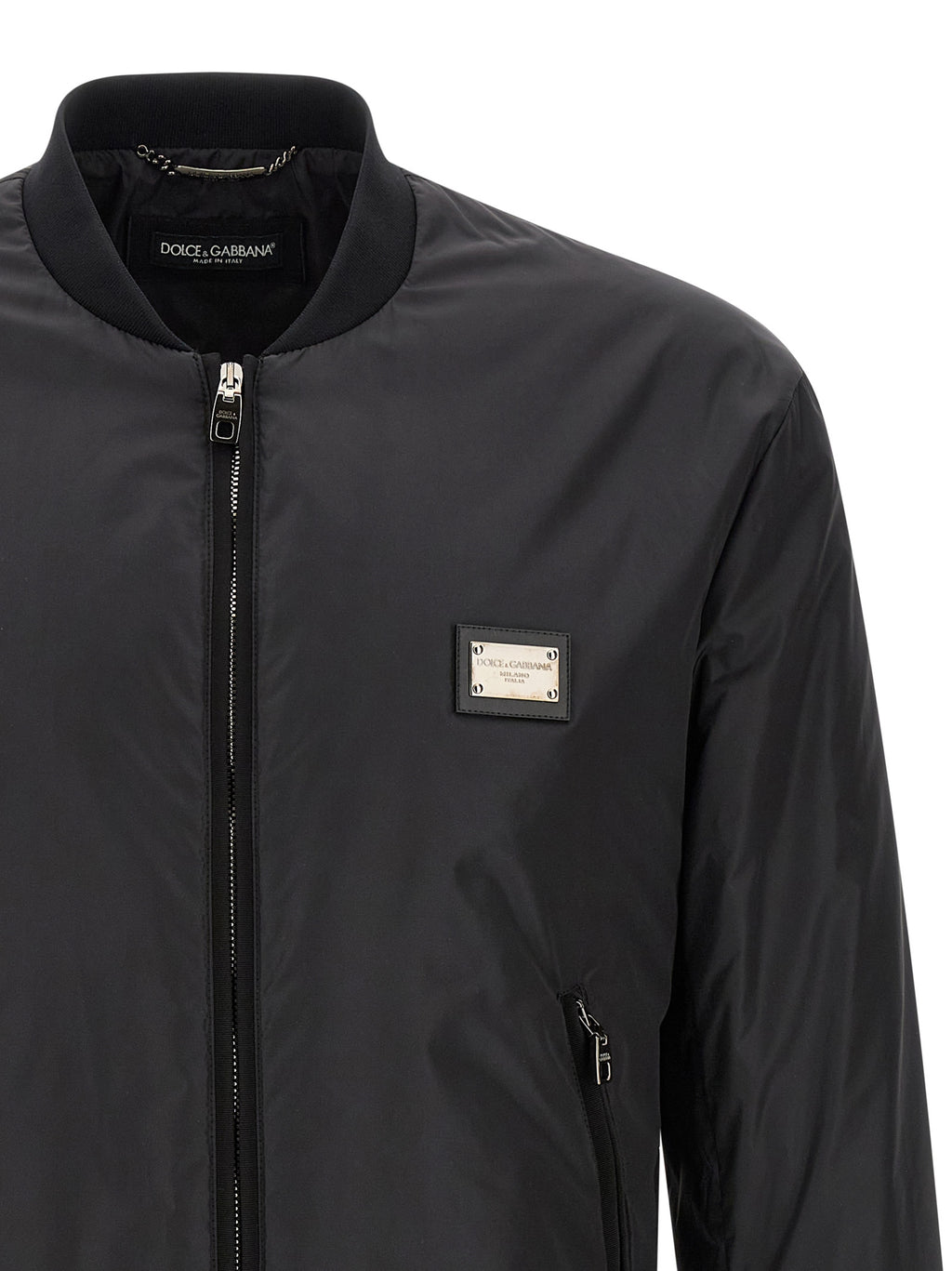 Dolce & Gabbana Schwarzer Bomber aus Polyamid