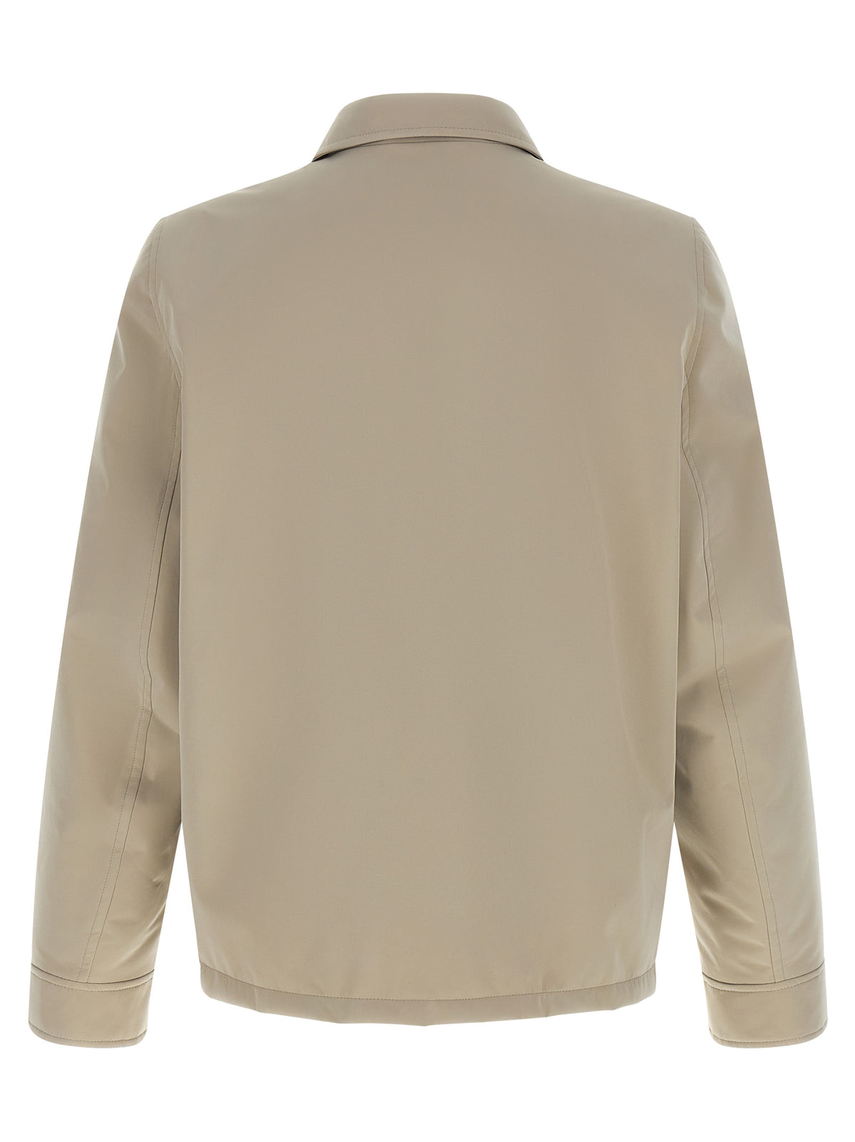 Brunello Cucinelli Graue Polyester-Jacke in voller Länge