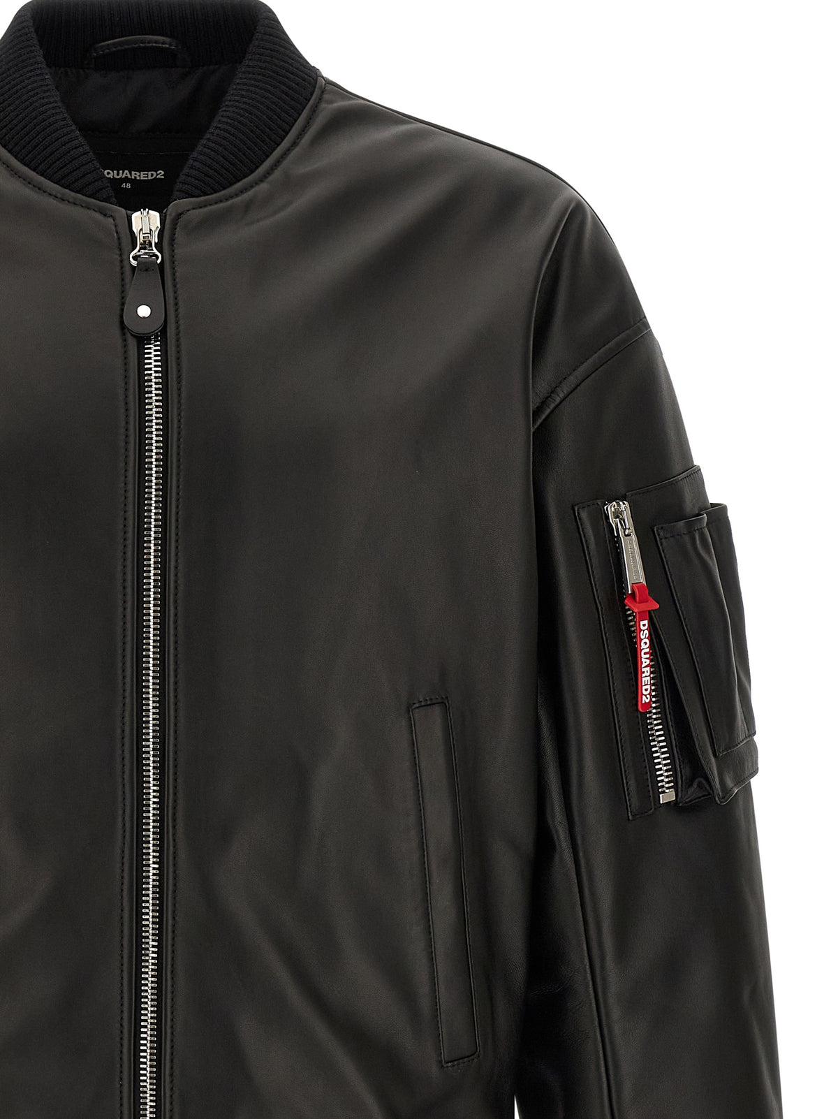 Dsquared² Schwarze Lederjacke aus Leder