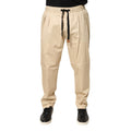 Dolce & Gabbana Beige Baumwoll Skinny Herren Jogginghose