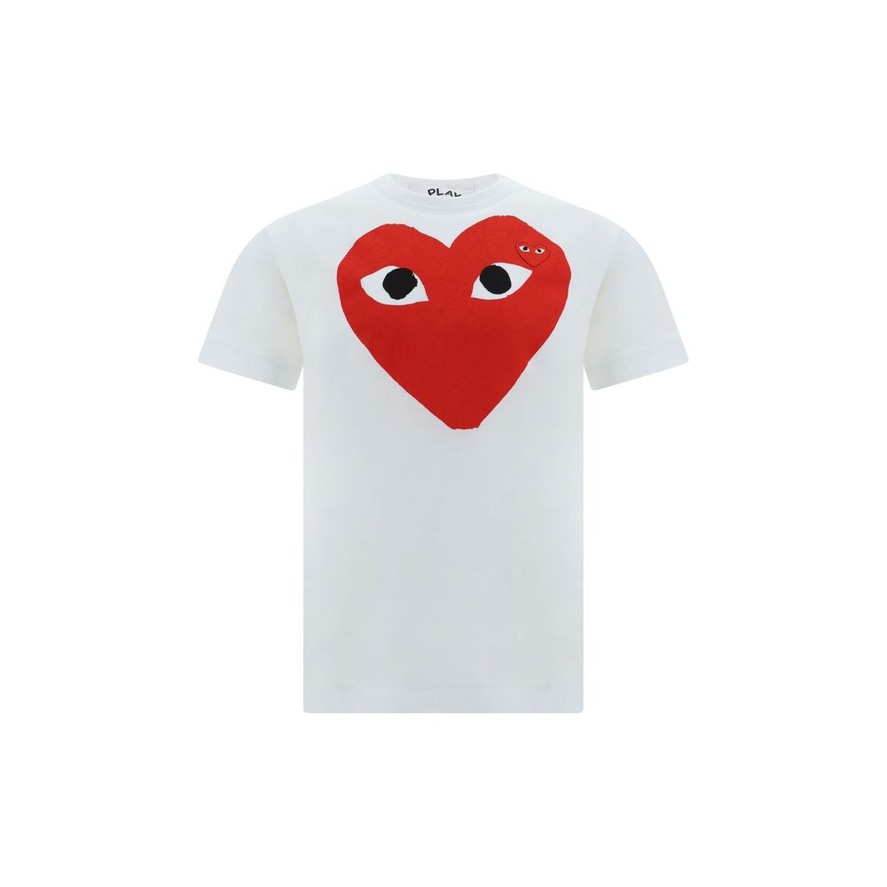 Comme Des Garçons Play Weißes Baumwoll-T-Shirt