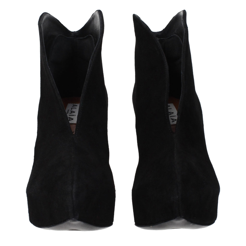 Alaïa Schwarze Leder-Stiefeletten