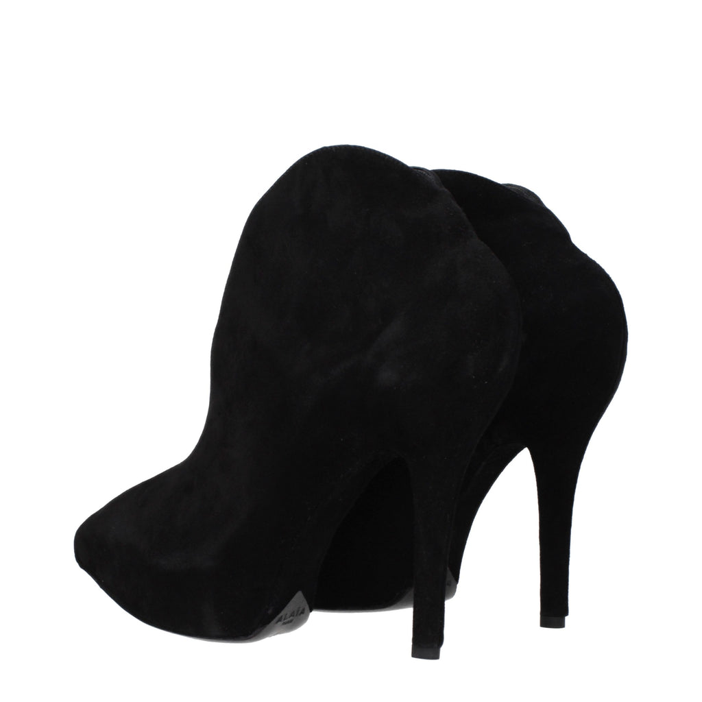 Alaïa Schwarze Leder-Stiefeletten