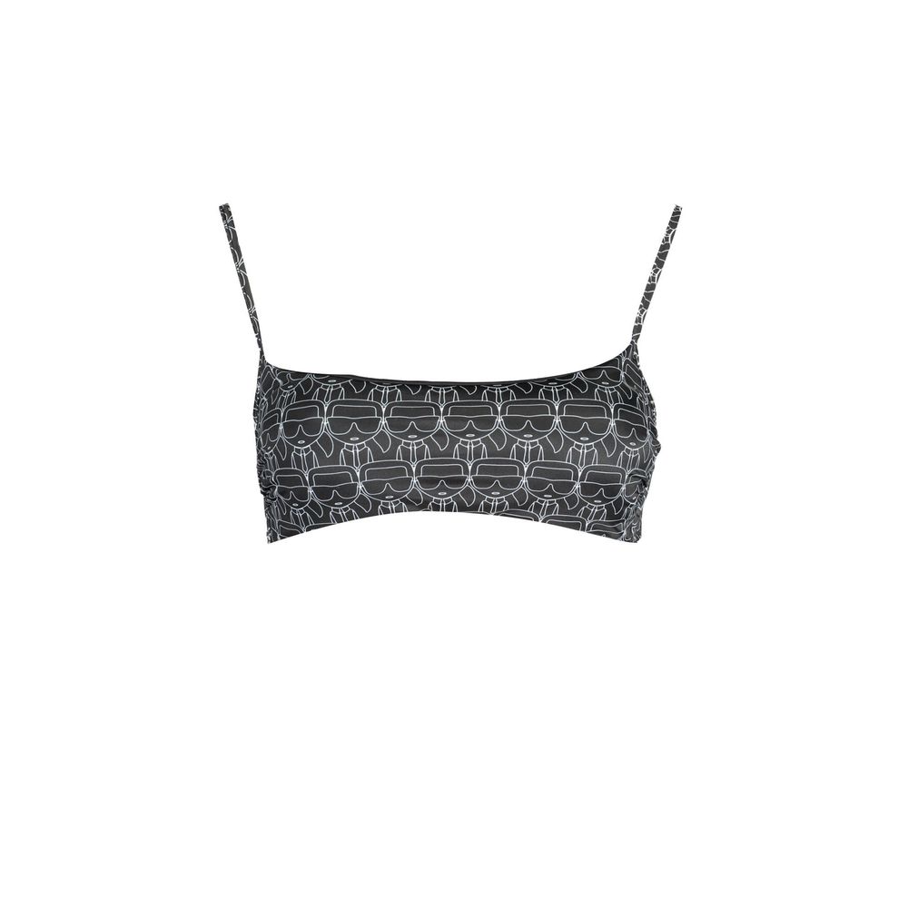 Karl Lagerfeld Schwarzer Damen-Badeanzug aus Polyester