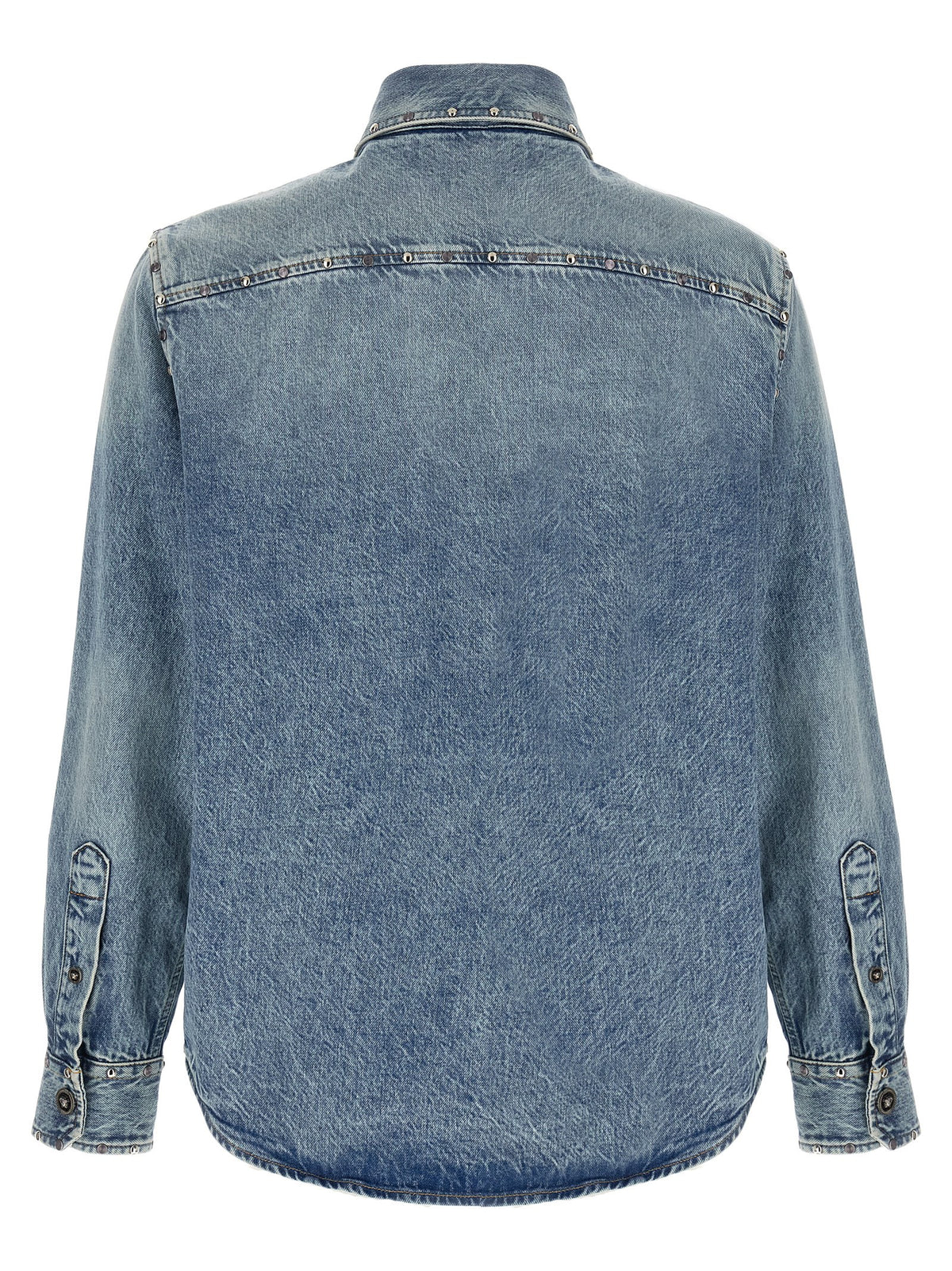 Versace Blaue Baumwollbluse