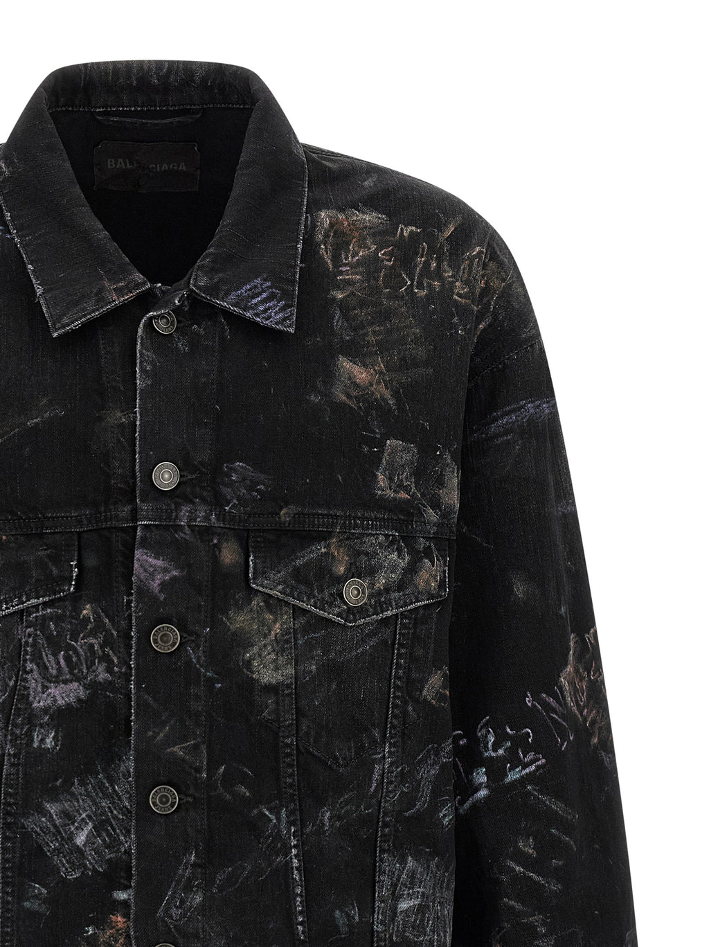 Balenciaga Schwarze Baumwoll-Denimjacke