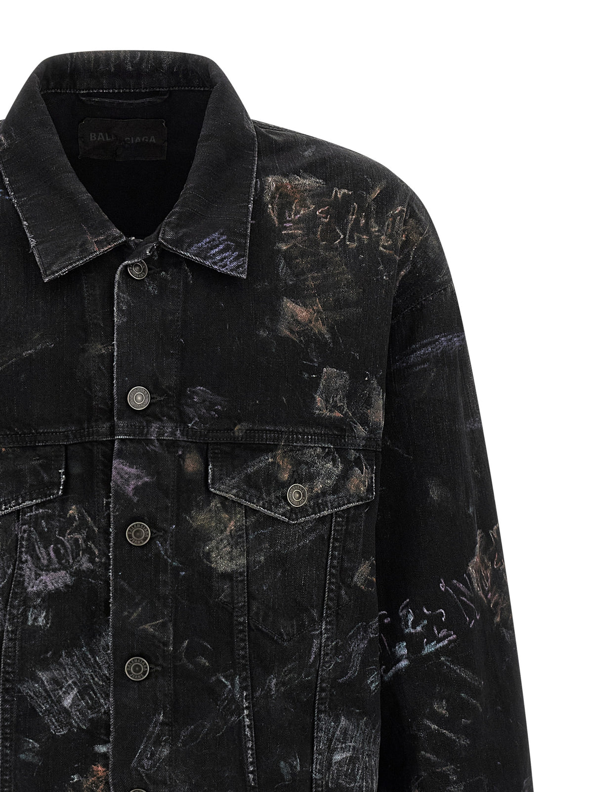 Balenciaga Schwarze Baumwoll-Denimjacke